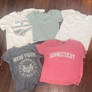 Brandy Melville / John Galt Short Sleeve Top Haul used condition please see pics